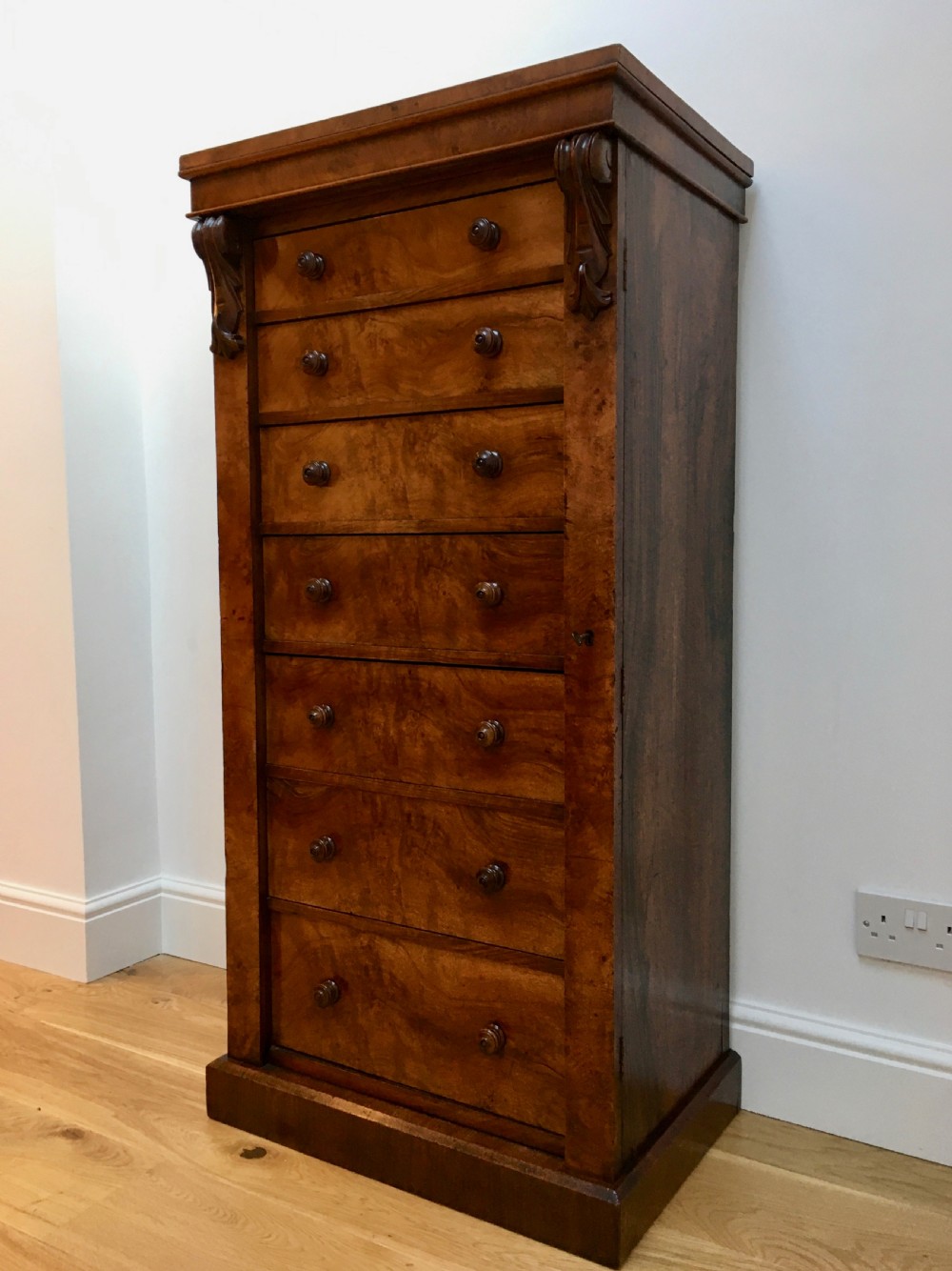 Burr Walnut Wellington Chest View VI