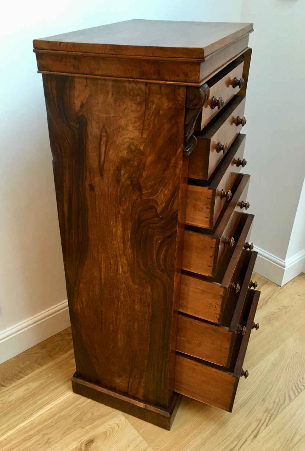 Burr Walnut Wellington Chest View VII