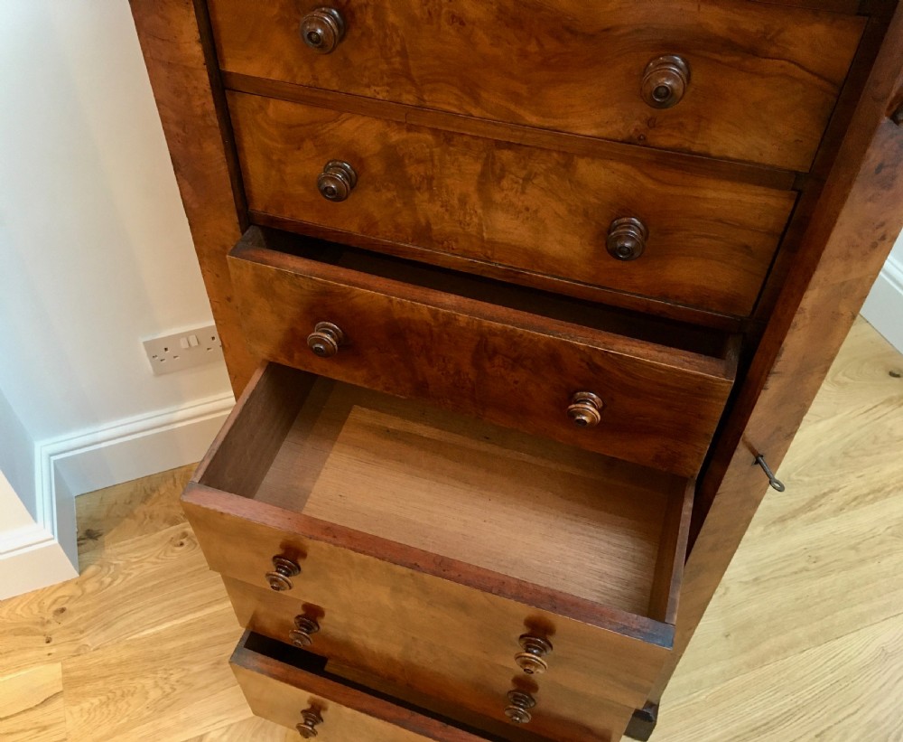 Burr Walnut Wellington Chest View IX