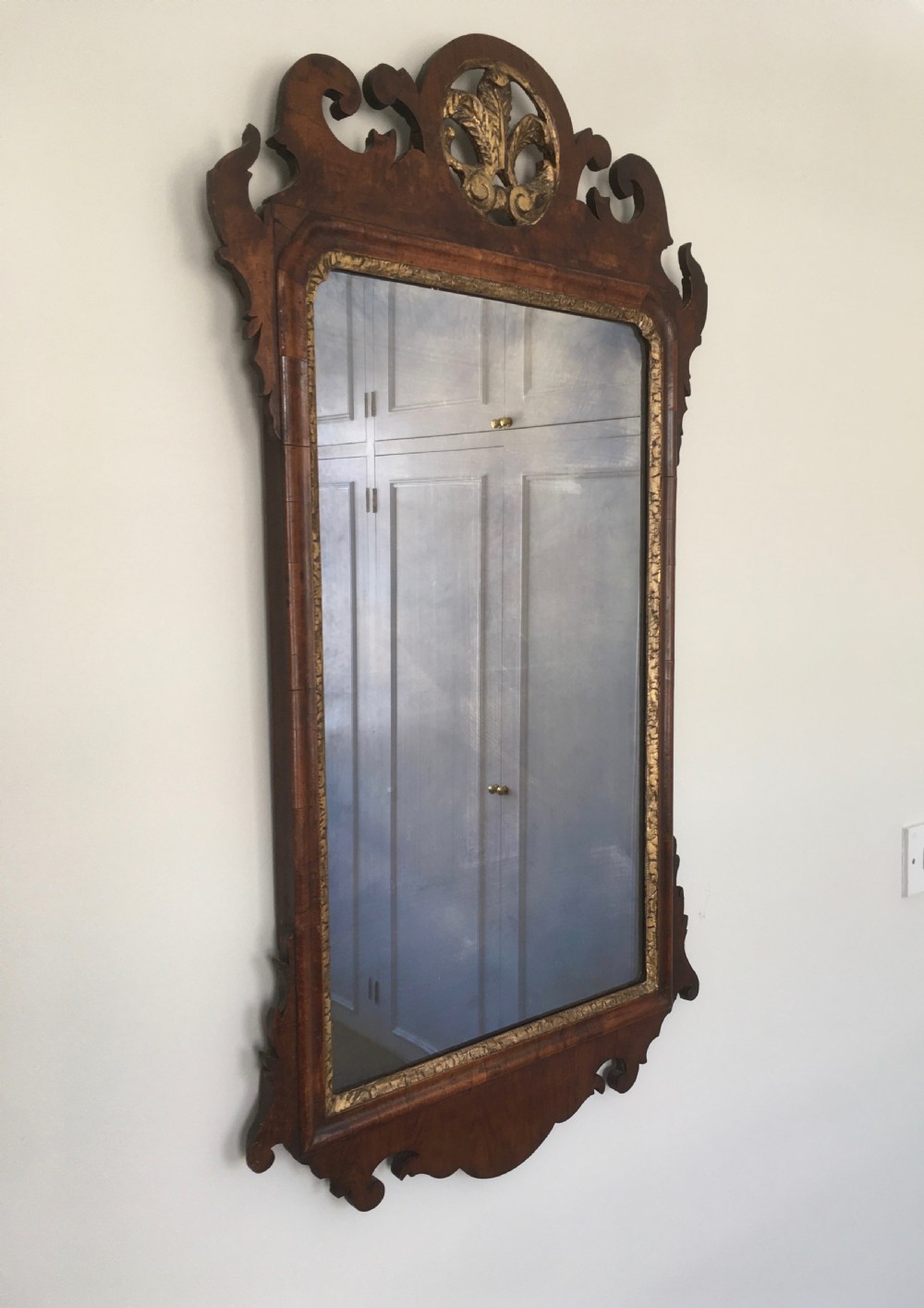 Georgian Walnut Pier Mirror View II