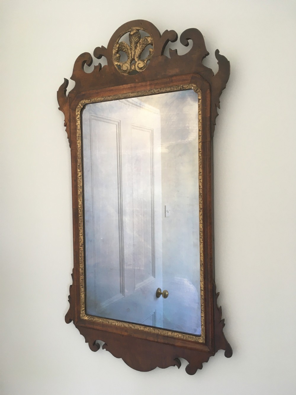 Georgian Walnut Pier Mirror View III
