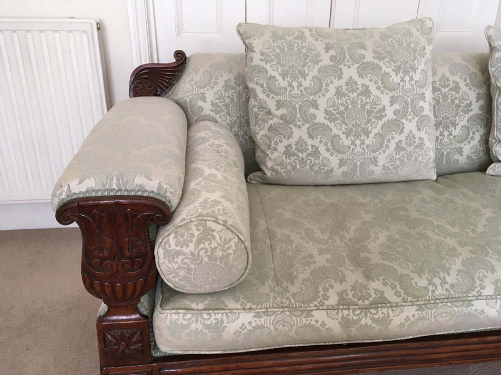 Regency Carved Mahogany Sofa View III