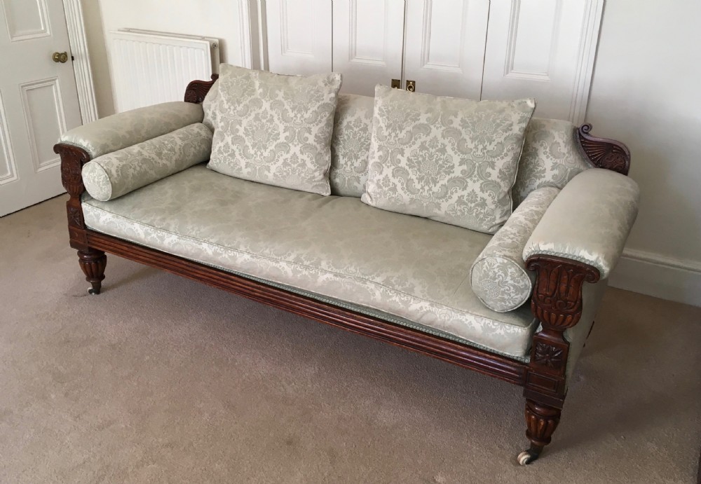 Regency Carved Mahogany Sofa View IV