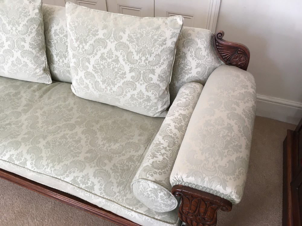 Regency Carved Mahogany Sofa View VI