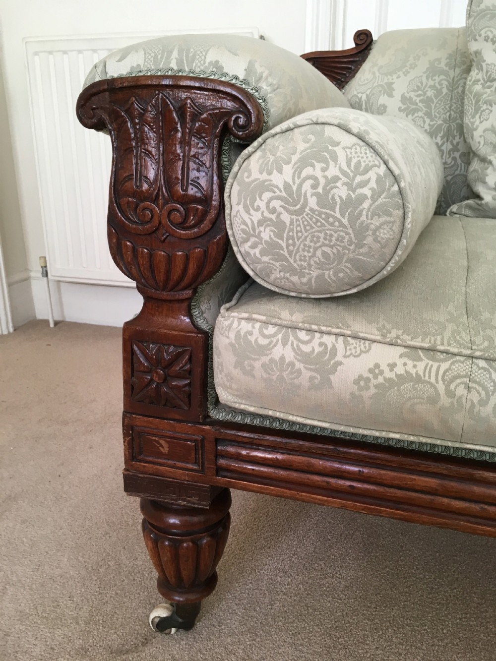 Regency Carved Mahogany Sofa View VIII