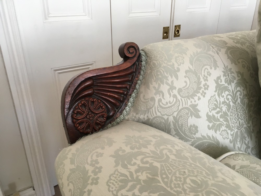Regency Carved Mahogany Sofa View IX