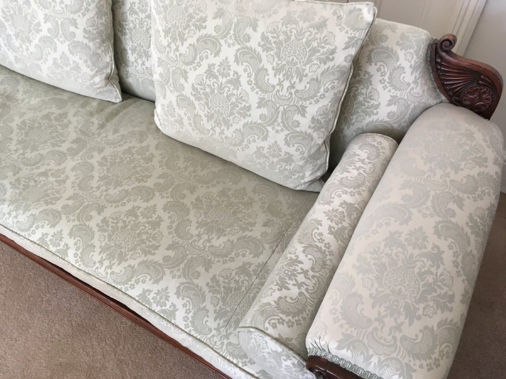 Regency Carved Mahogany Sofa View XI