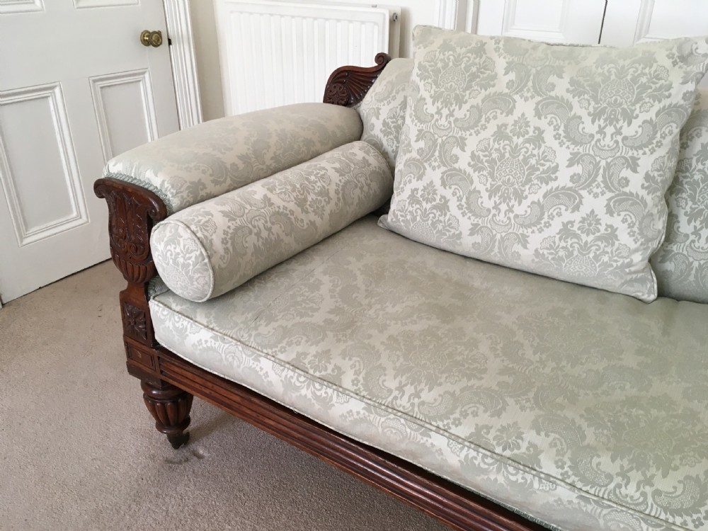 Regency Carved Mahogany Sofa View XII