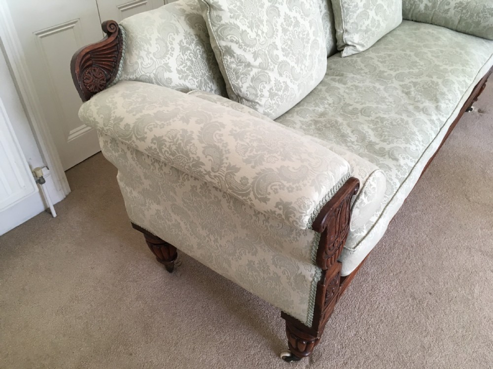 Regency Carved Mahogany Sofa View XIII