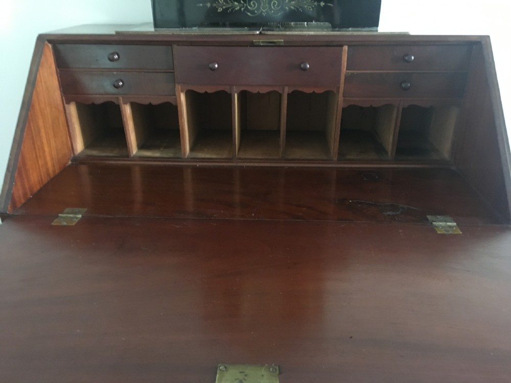 Georgian Mahogany Fall-front Bureau View IX
