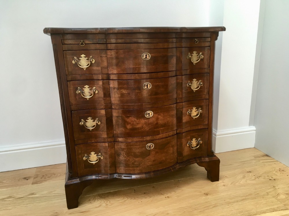 Walnut Serpentine Bachelors Chest View II