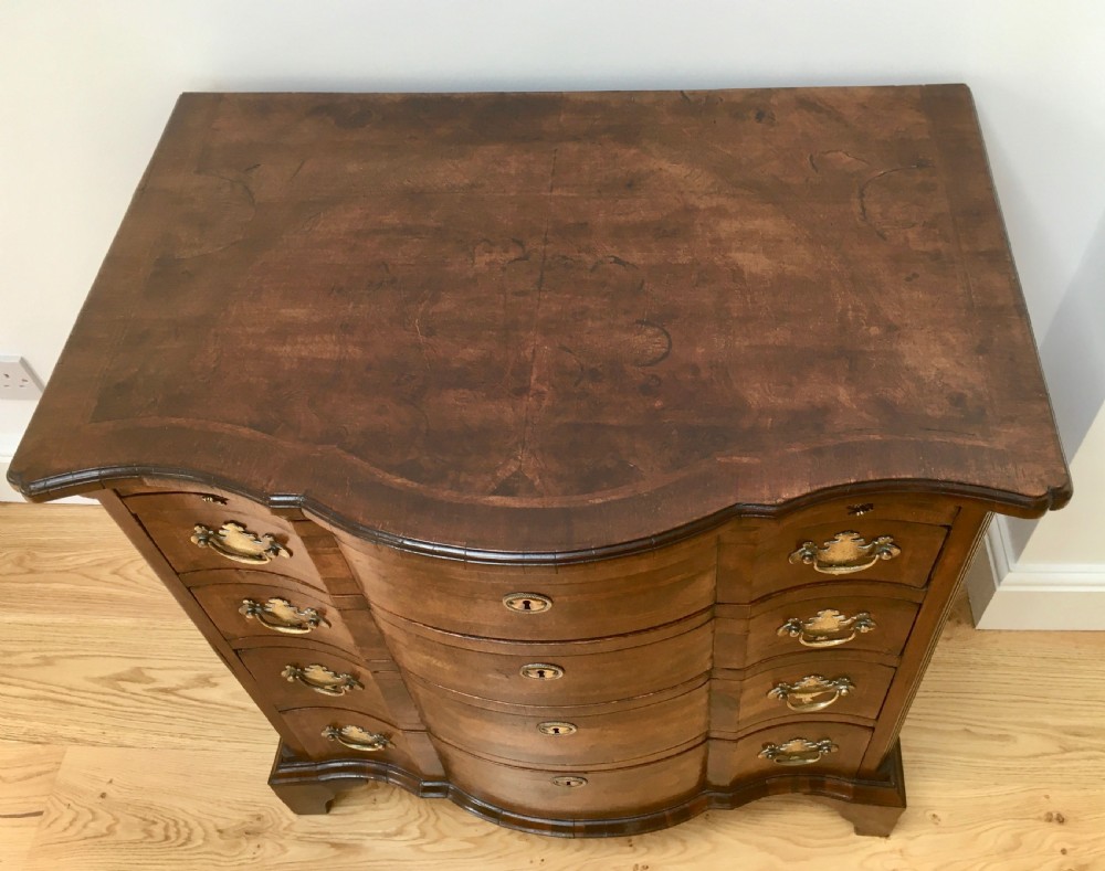 Walnut Serpentine Bachelors Chest View III