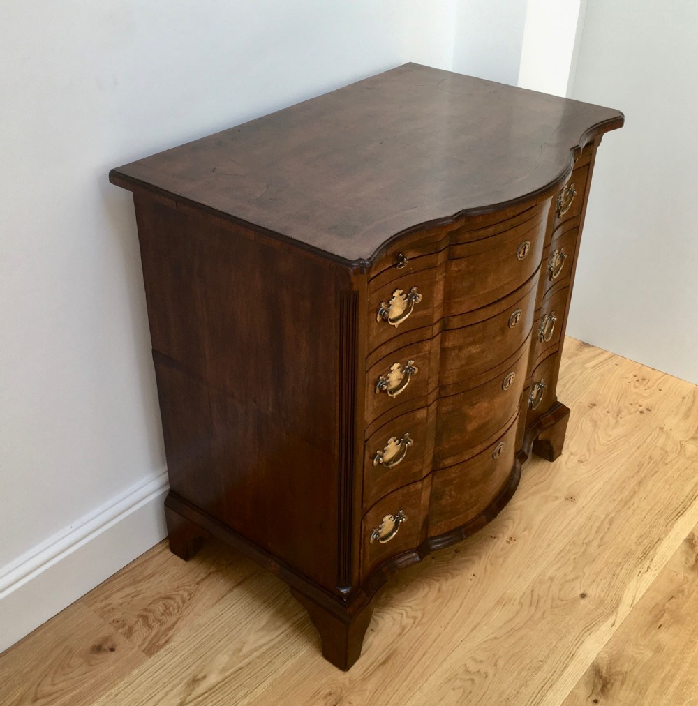 Walnut Serpentine Bachelors Chest View IV