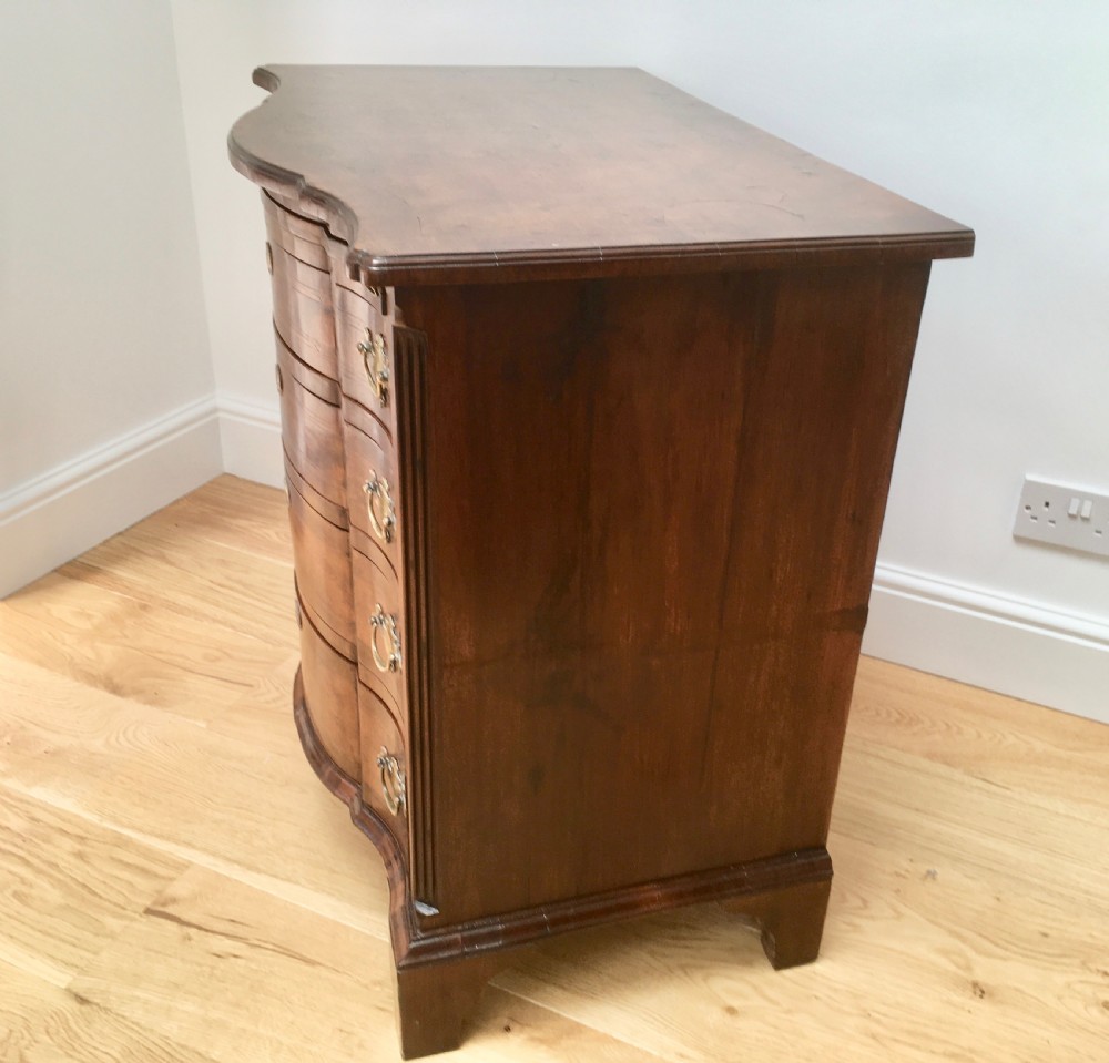 Walnut Serpentine Bachelors Chest View VIII