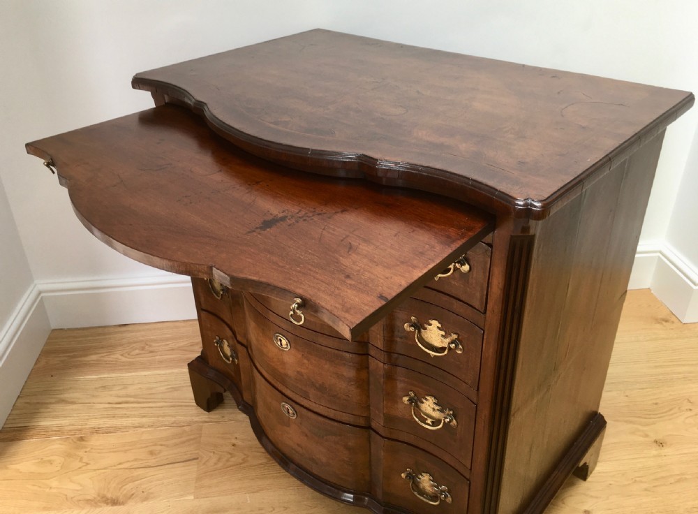 Walnut Serpentine Bachelors Chest View IX