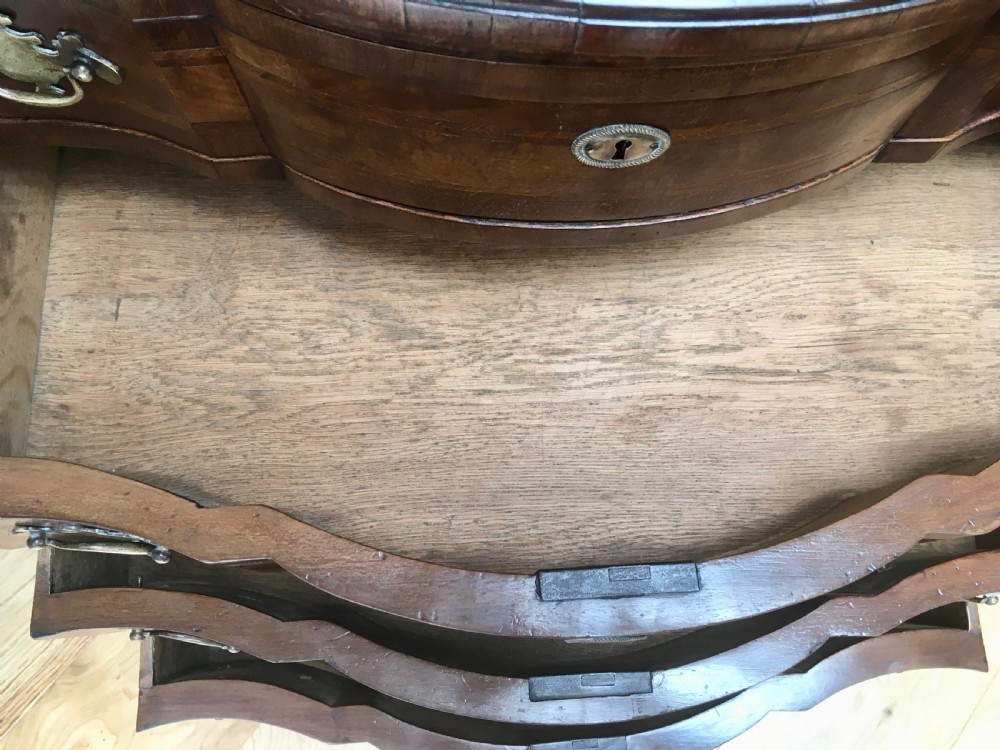 Walnut Serpentine Bachelors Chest View XIII