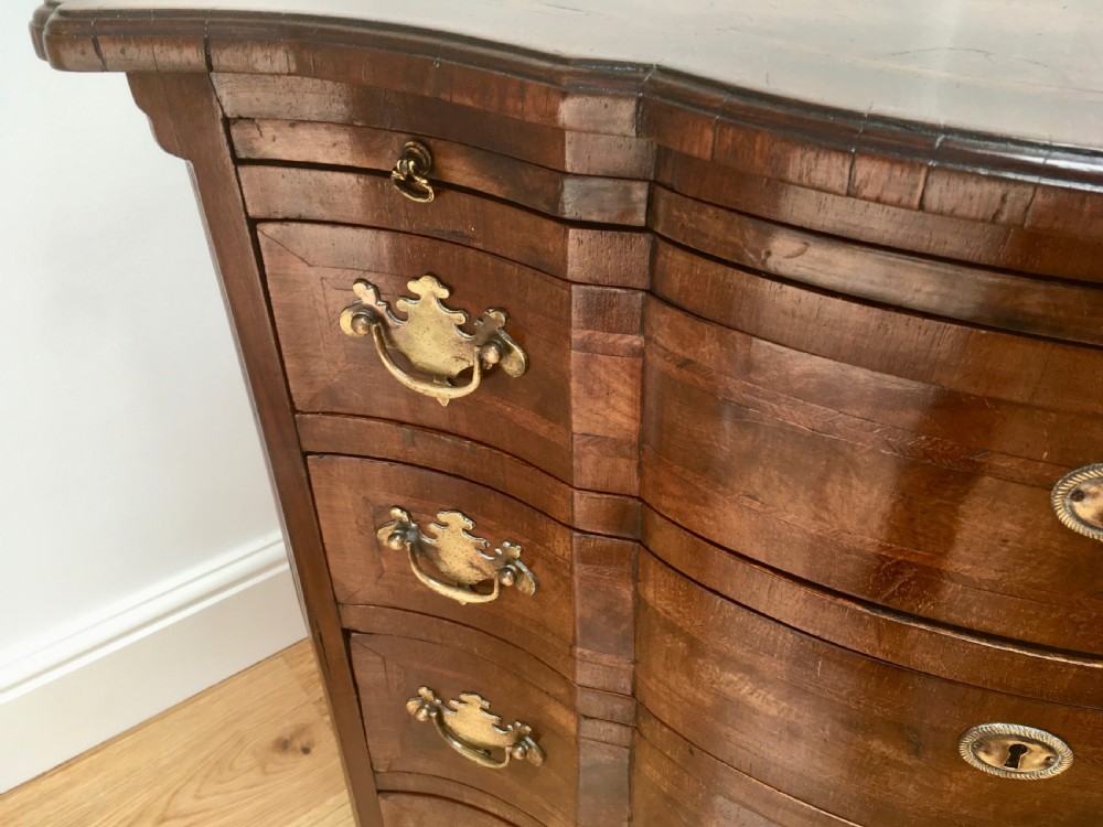 Walnut Serpentine Bachelors Chest View XVI