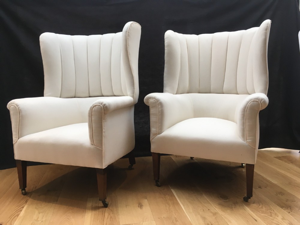 Rare Pair of 19th Century Barrel Back Armchairs View III