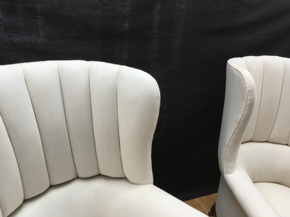 Rare Pair of 19th Century Barrel Back Armchairs View IX