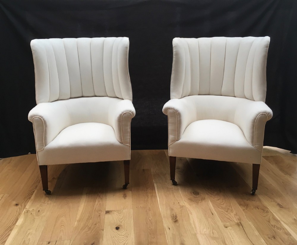 Rare Pair of 19th Century Barrel Back Armchairs View XVII