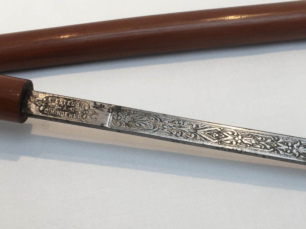 Antler Handled Sword Stick with Toledo Blade View VII