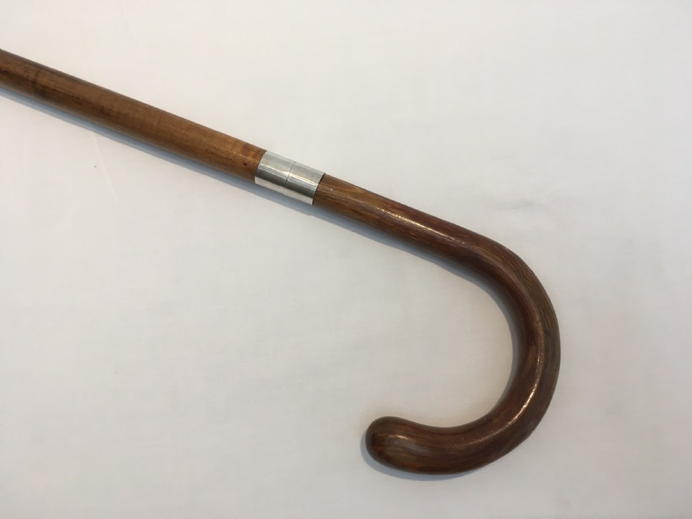 Crook Handled Malacca Sword Stick with Toledo Blade View XII