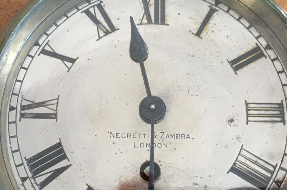 Negretti & Zambra Ships Brass Port Hole Clock and Barometer View III