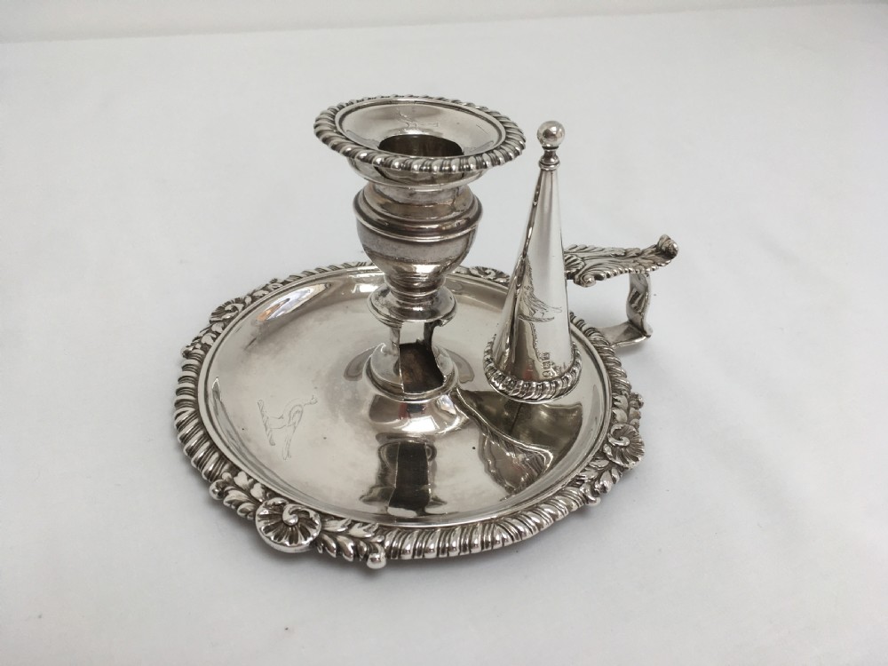 Georgian Silver Chamberstick London 1814 View II