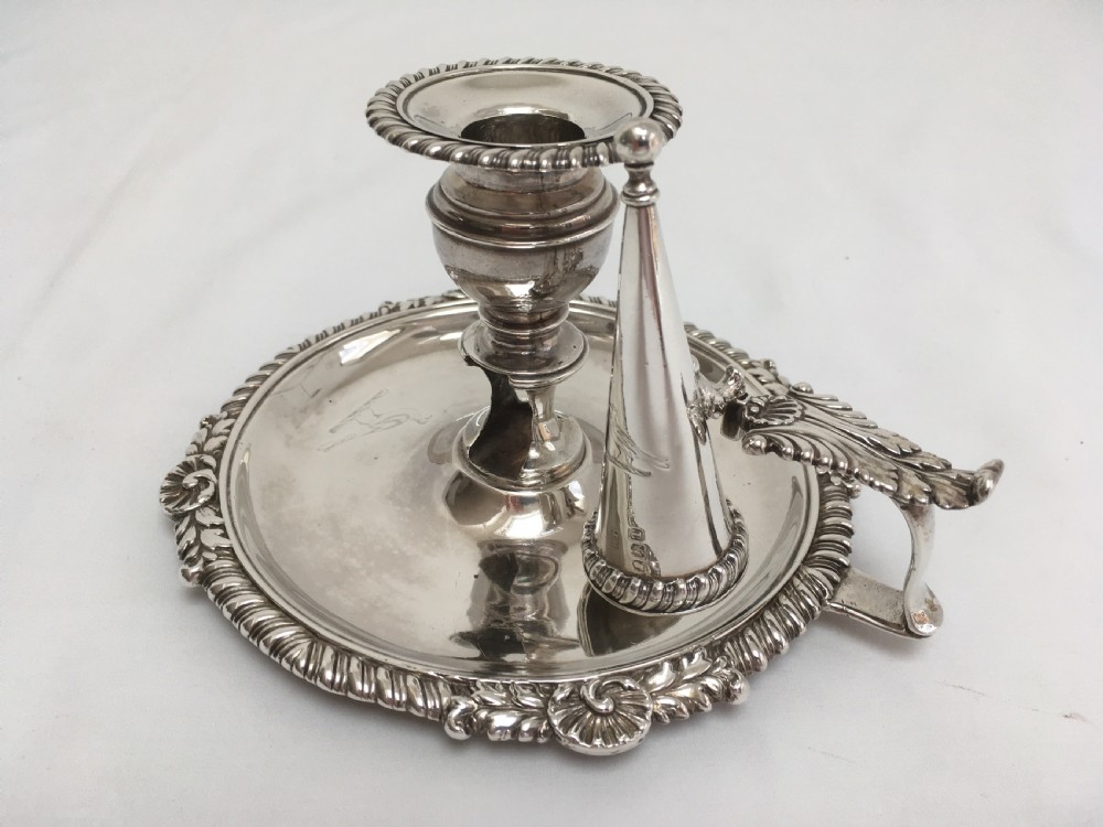 Georgian Silver Chamberstick London 1814 View XI