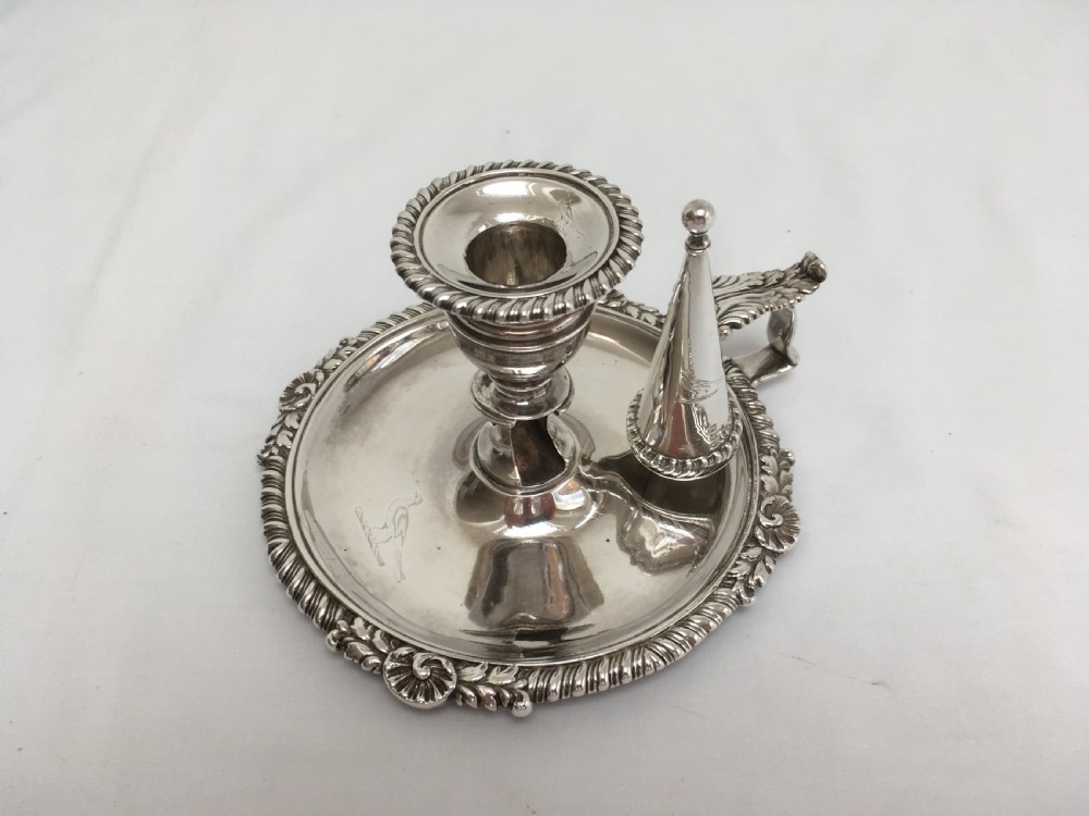 Georgian Silver Chamberstick London 1814 View XII