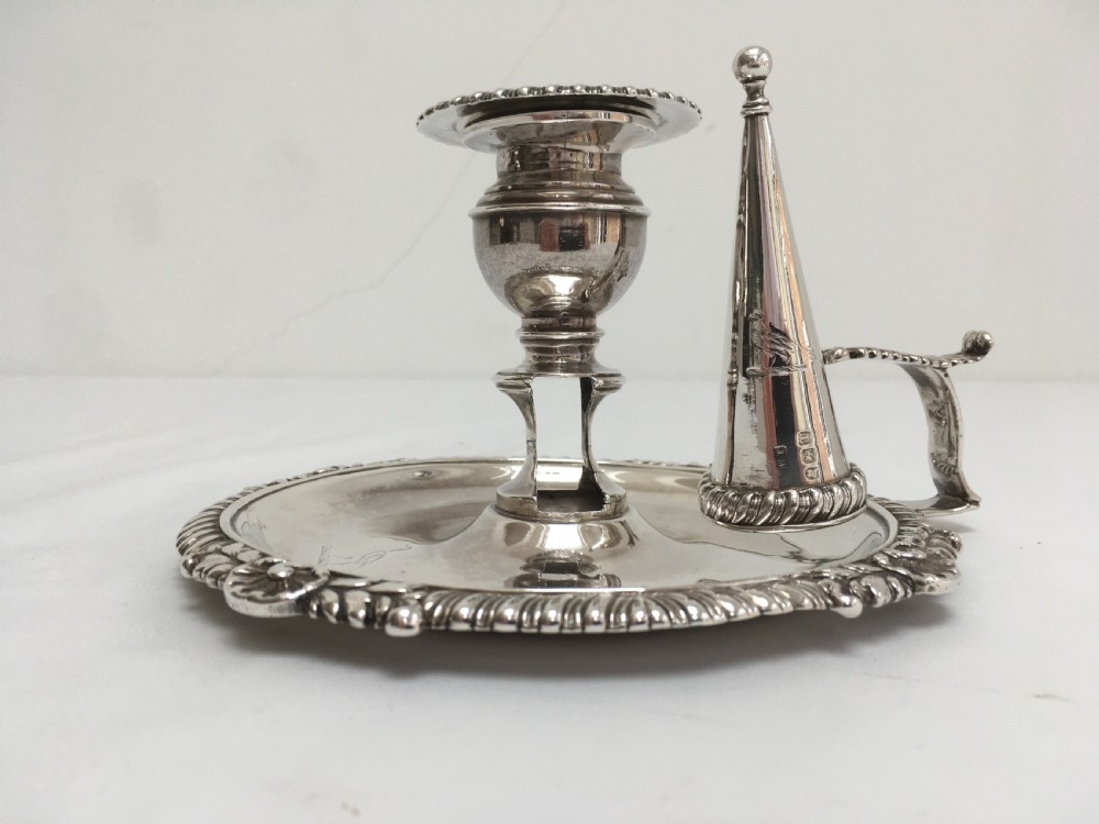 Georgian Silver Chamberstick London 1814 View XIV