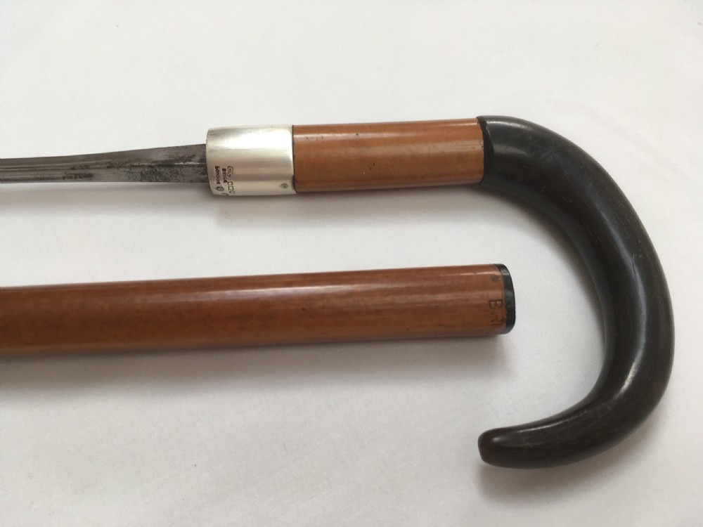 Horn Handled Malacca Sword Stick by Brigg View II