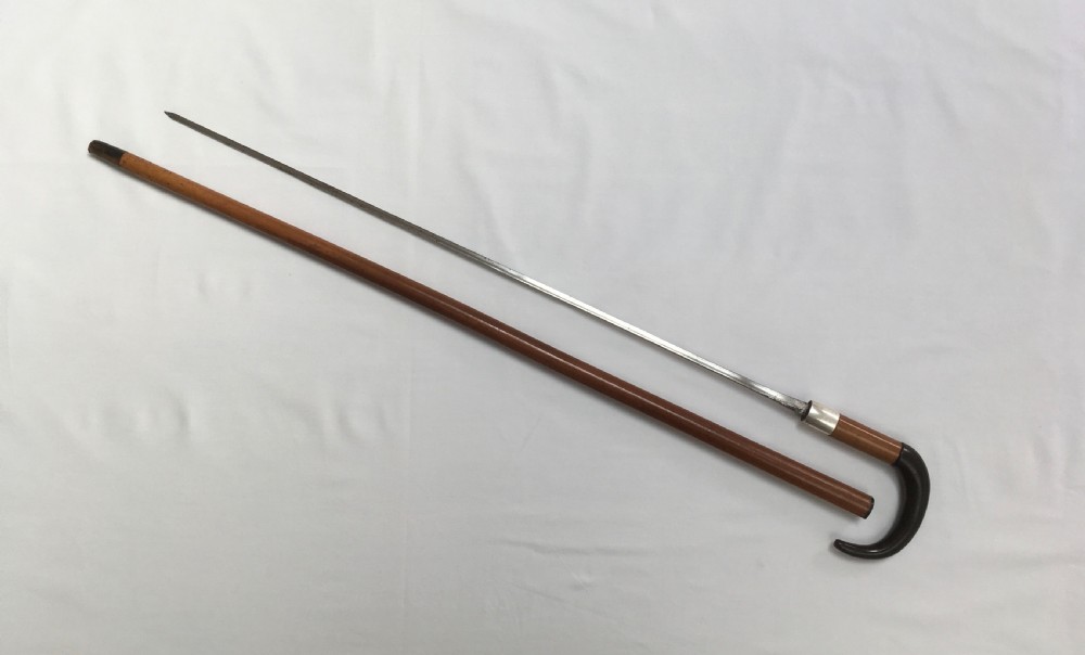 Horn Handled Malacca Sword Stick by Brigg View XIII