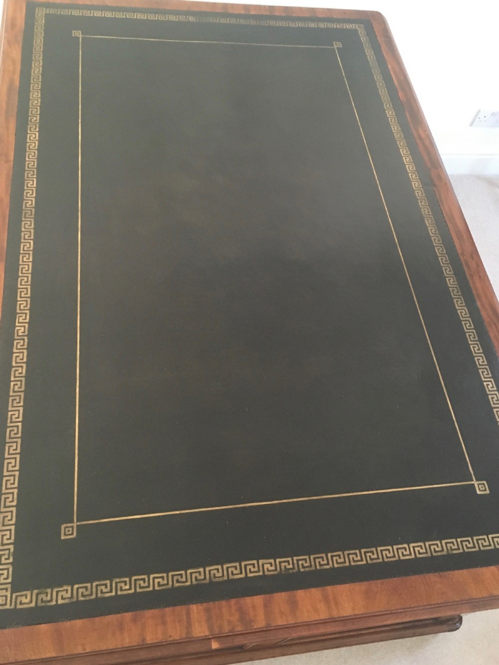 Large Mahogany Partners Desk View IV