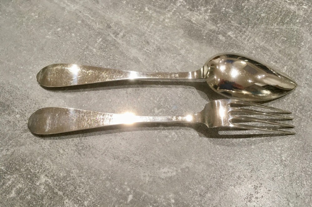 Cased Set of Twelve Silver Forks and Spoons View X