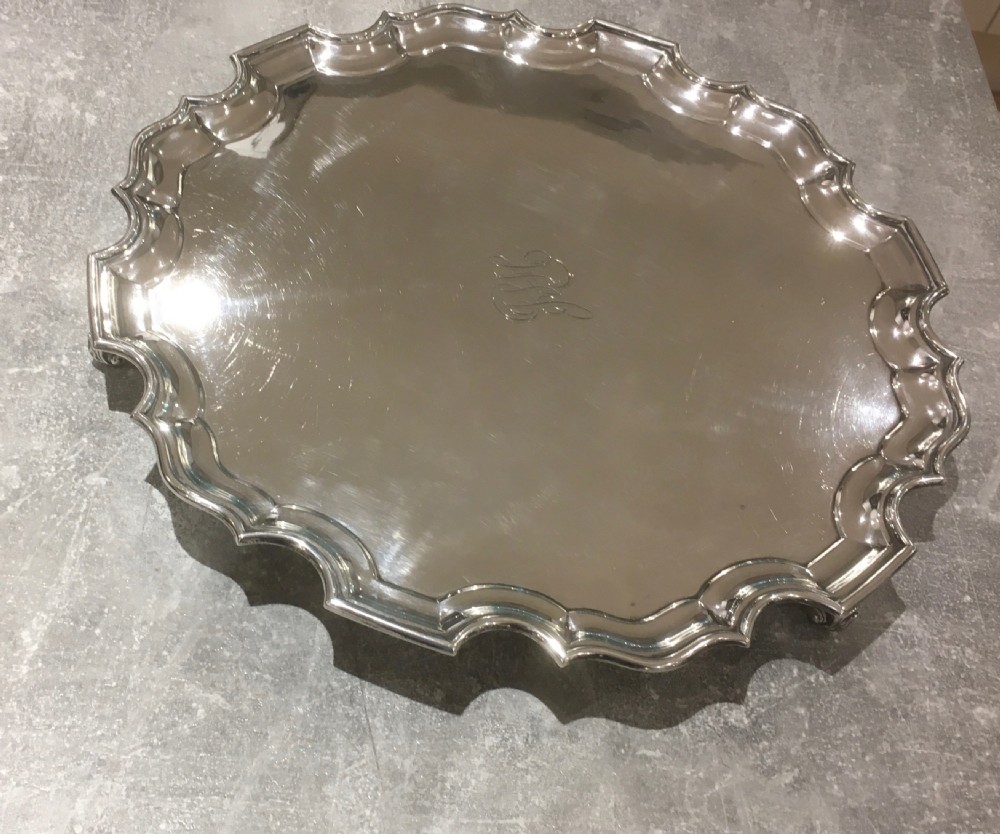 George V Sterling Silver Salver View VI