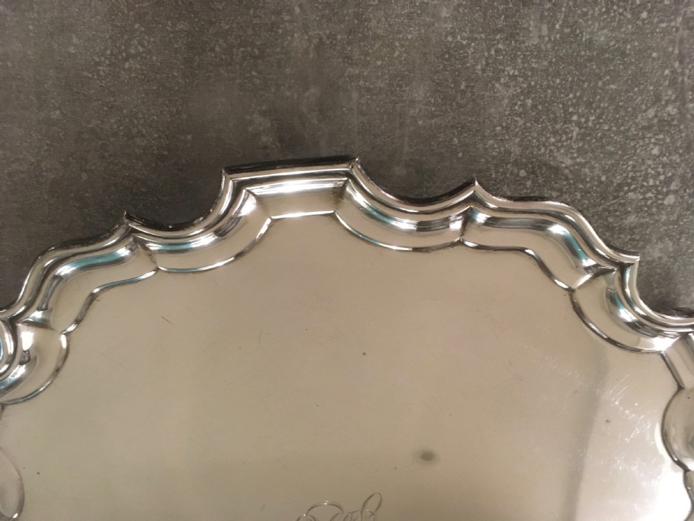 George V Sterling Silver Salver View VII