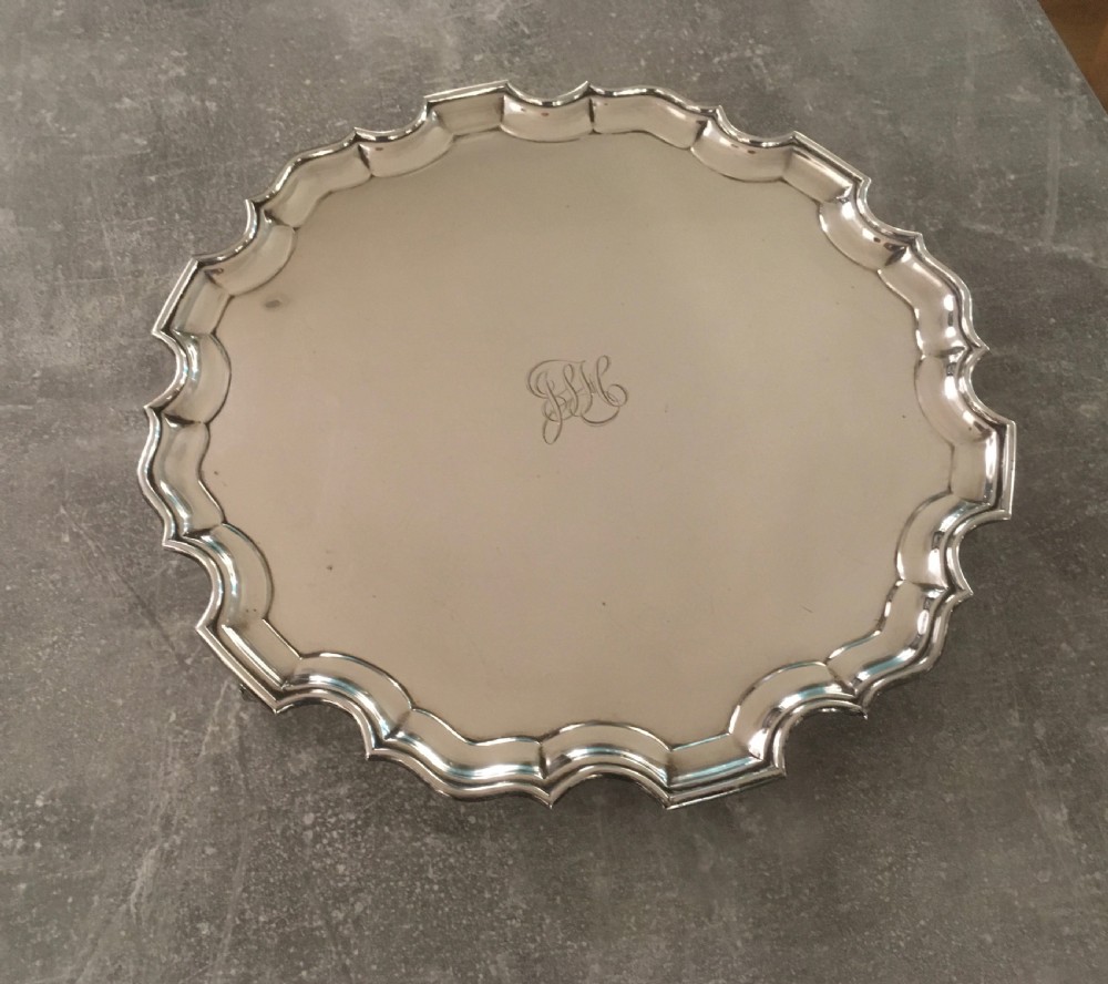 George V Sterling Silver Salver View VIII