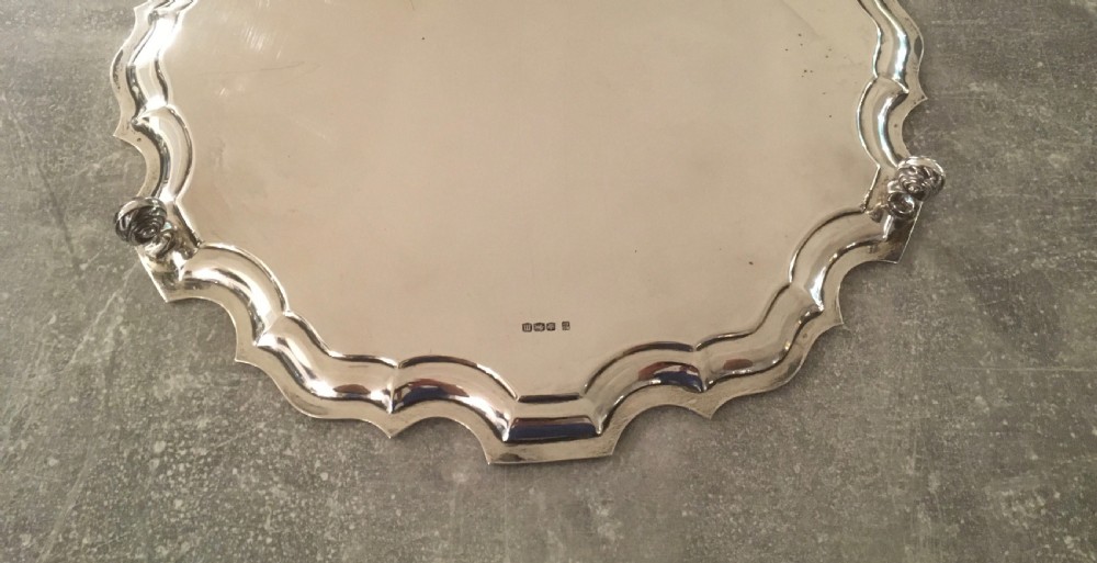 George V Sterling Silver Salver View IX