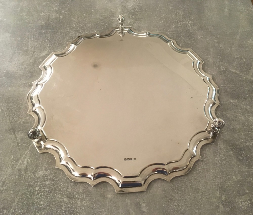 George V Sterling Silver Salver View XI