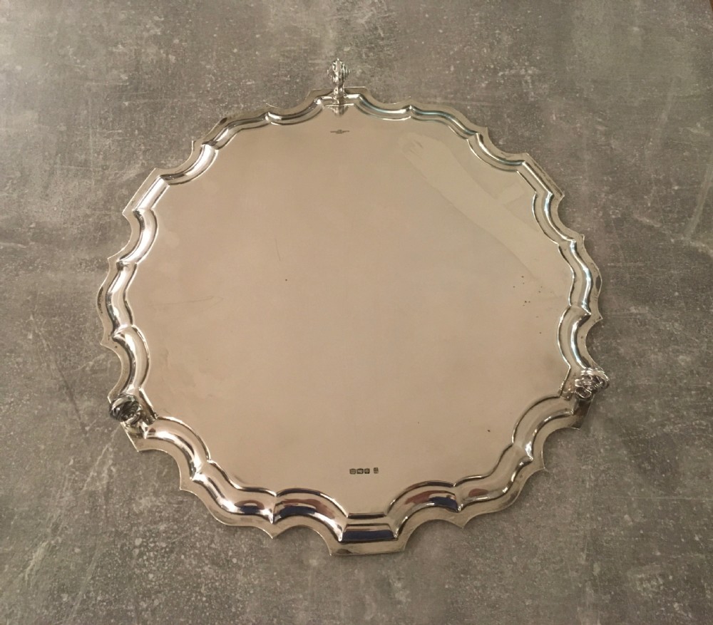 George V Sterling Silver Salver View XIV