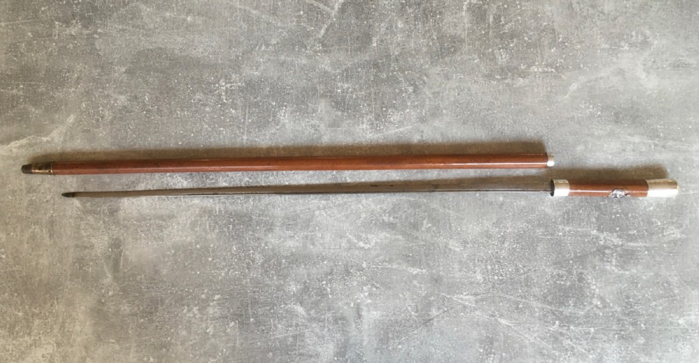 Silver Mounted Malacca Sword Stick London 1882 View VI
