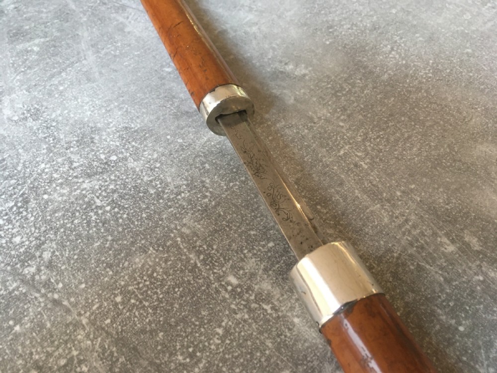 Silver Mounted Malacca Sword Stick London 1882 View VIII