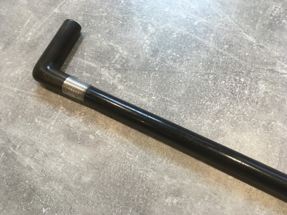 Horn Handled Ebony Walking Stick - Rev John Parry 1814-1894 View VI