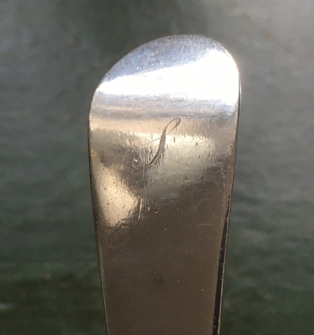 6 Georgian Silver Soup Spoons London 1776. View IV