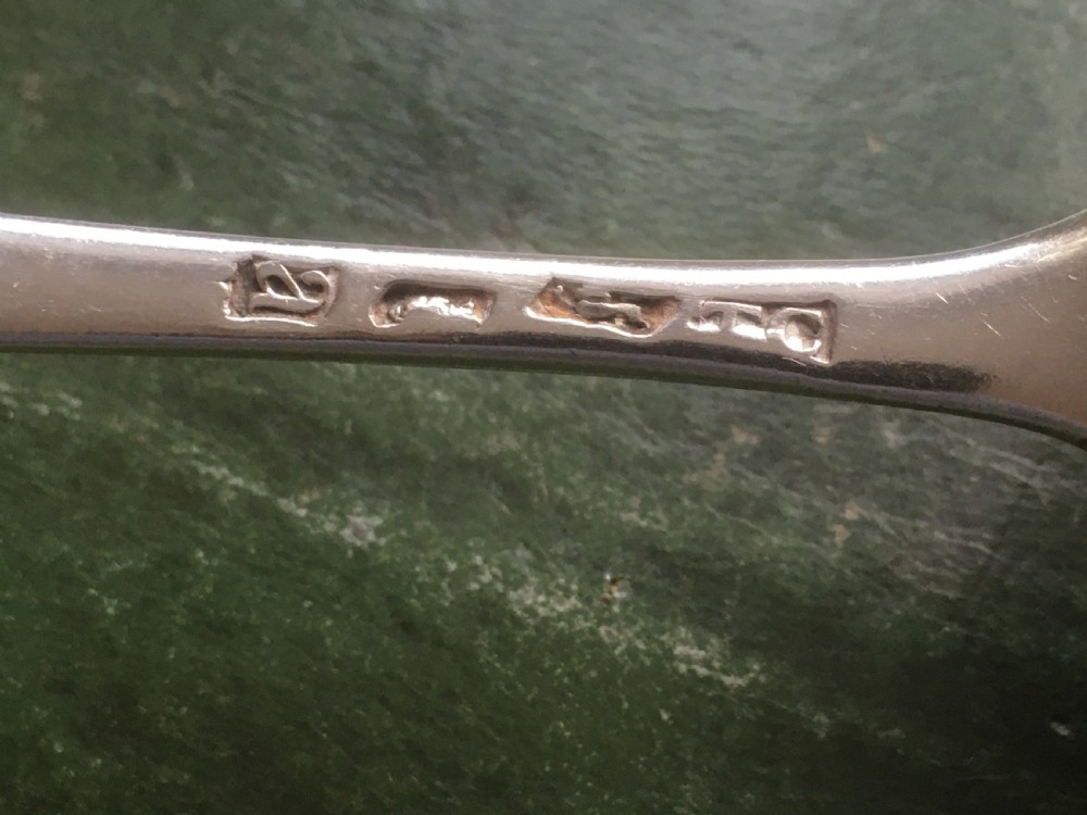 6 Georgian Silver Soup Spoons London 1776. View V