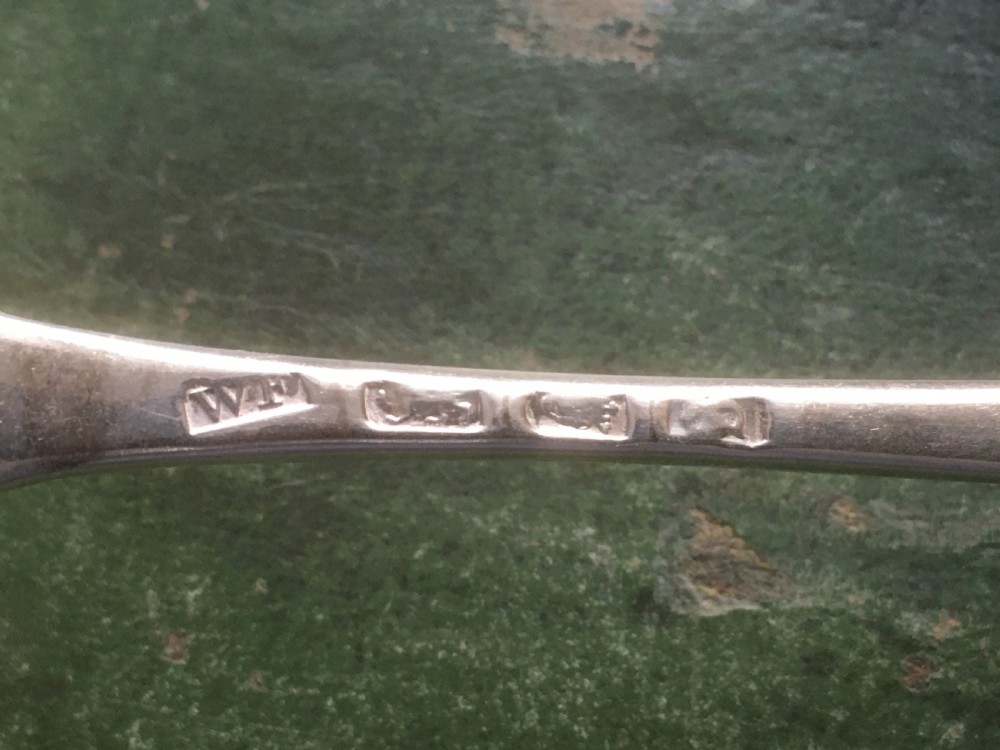 6 Georgian Silver Soup Spoons London 1776. View VI