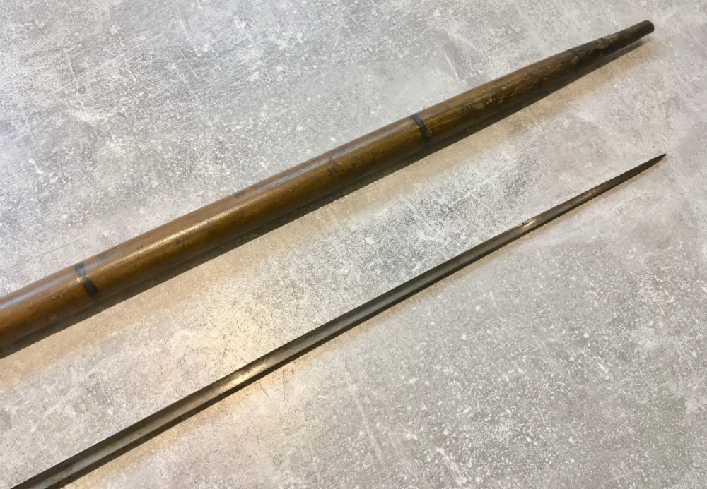Rare 18th Century Hounds Head Sword Stick View XIV