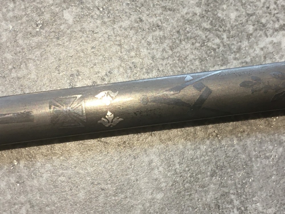 Ceremonial Masonic Sword inside Silver Bound Malacca Cane View IX