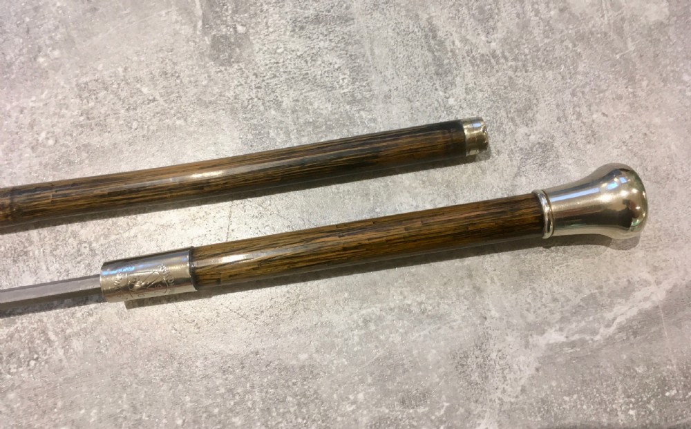 Palmwood Sword Stick Birmingham 1876 View X